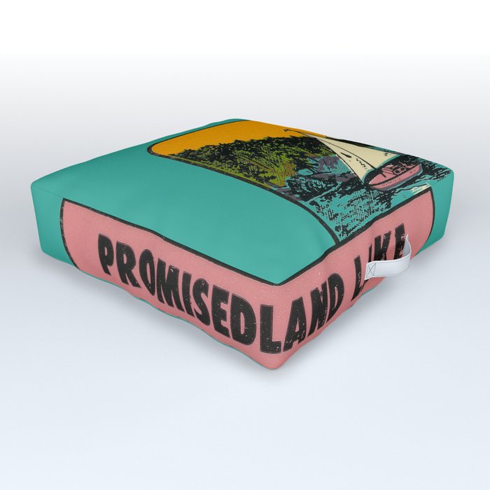 Vintage Retro Camping Promisedland Wanderlust Outdoor Floor