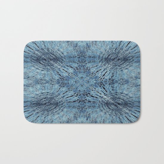 Spun Denim Mandala Bath Mat