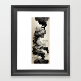 Up In Smoke - Dark Billowing Clouds  Framed Art Print