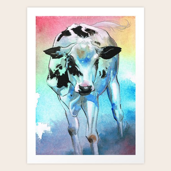 Sherbet Cow Art Print