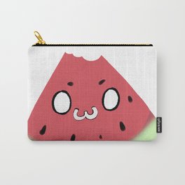 Watermelon Carry-All Pouch | Graphicdesign, Fruitmelody, Cartoon, Cute, Red, Kawaii, Bite, Fruit, Badges, Seeds 