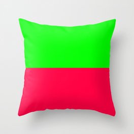 Neon Green & Pink Throw Pillow