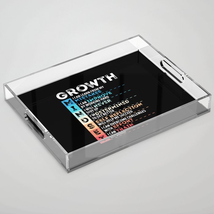 Motivational Quotes Growth for Entrepreneurs Acrylic Tray