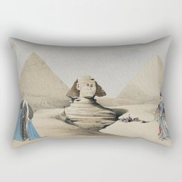 Time travelers in Egypt Rectangular Pillow