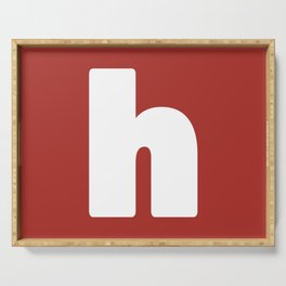h (White & Maroon Letter) Serving Tray