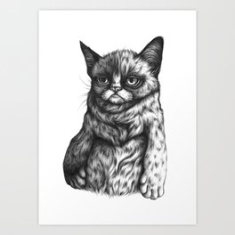 Tard the Grumpy Cat Art Print