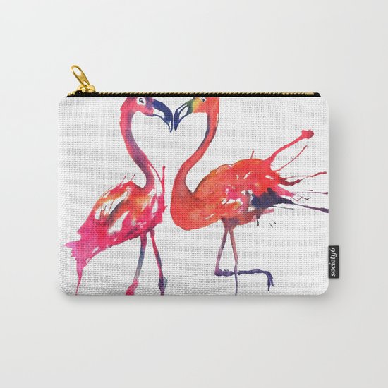 Flamingo Love Carry-All Pouch
