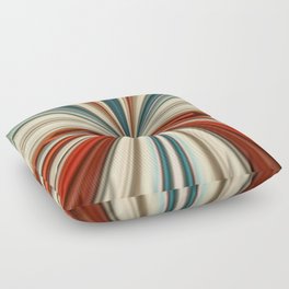 Conical Gradient Stripe Explosion Teal Copper Mix Floor Pillow