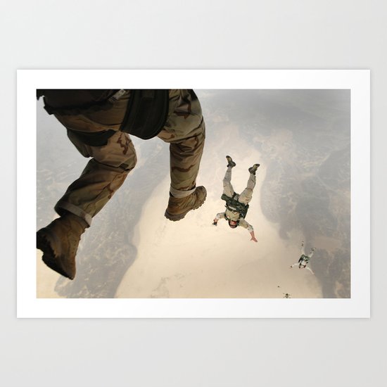 Parachuting sky 3 Art Print