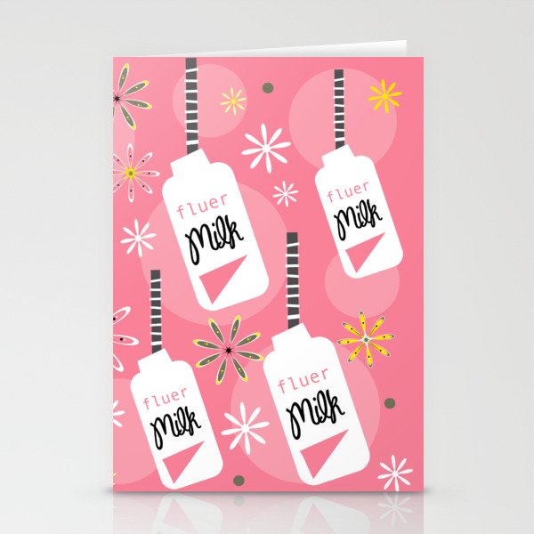 Fleur Milk Bottles Stationery Cards