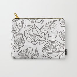 Outline Roses Carry-All Pouch