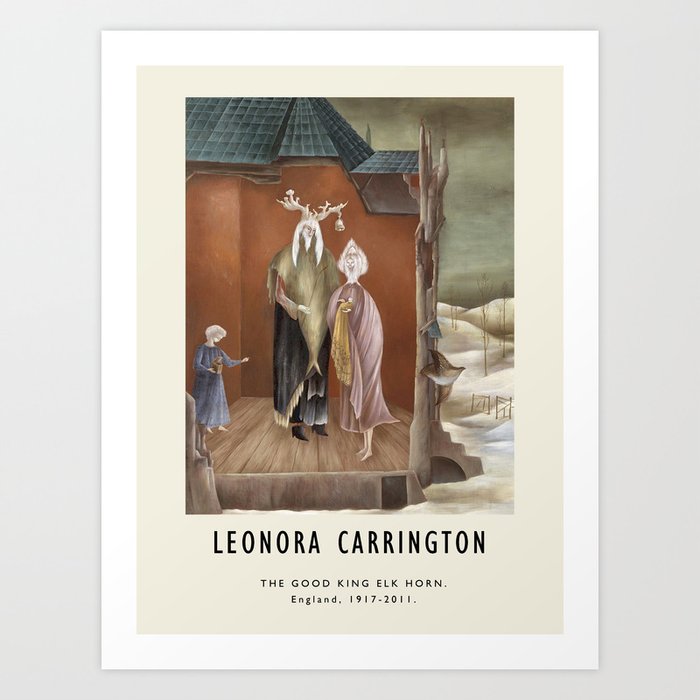 Poster-Leonora Carrington-The Good King Elk Horn. Art Print