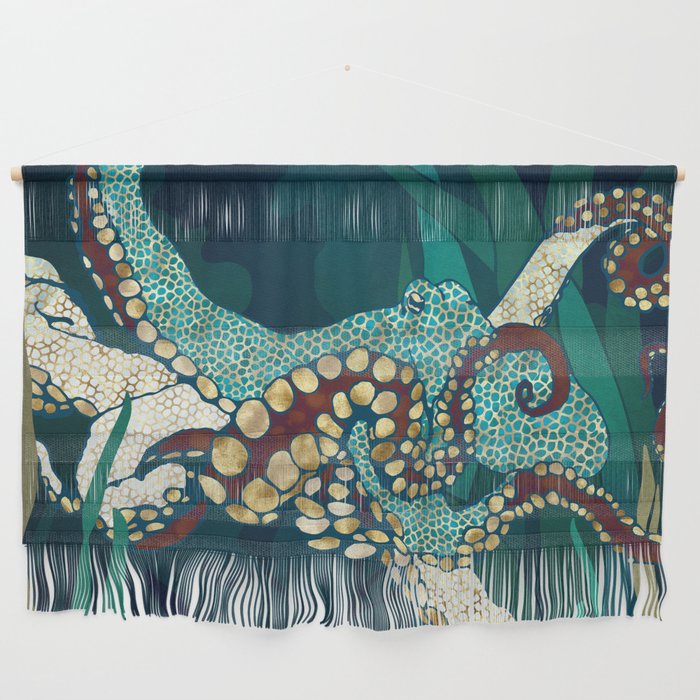 Metallic Octopus V Wall Hanging