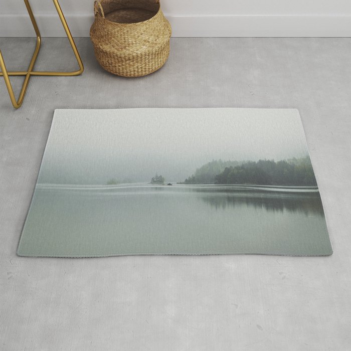 Fog over the Lake - Landscape Photography Rug