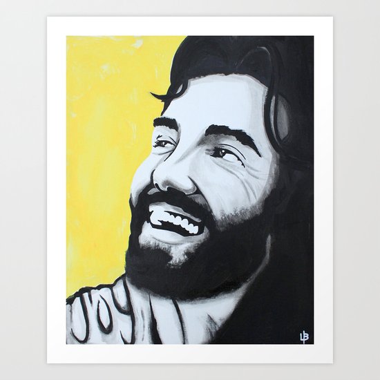 Jesus Smiling And Laughing Painting Art Print By Paintedchrist