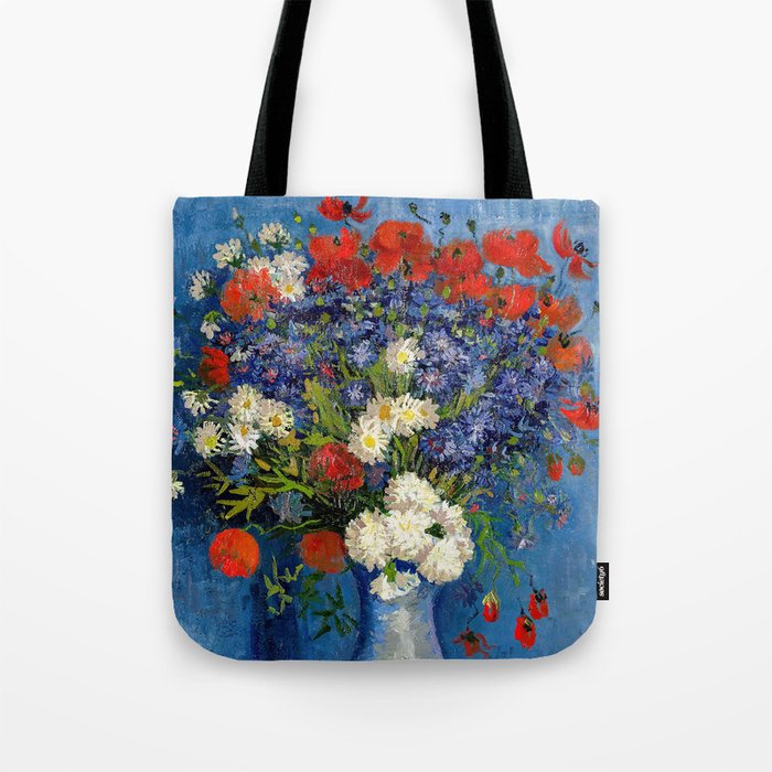 Vincent van Gogh - Vase with Cornflowers and Poppies Tote Bag