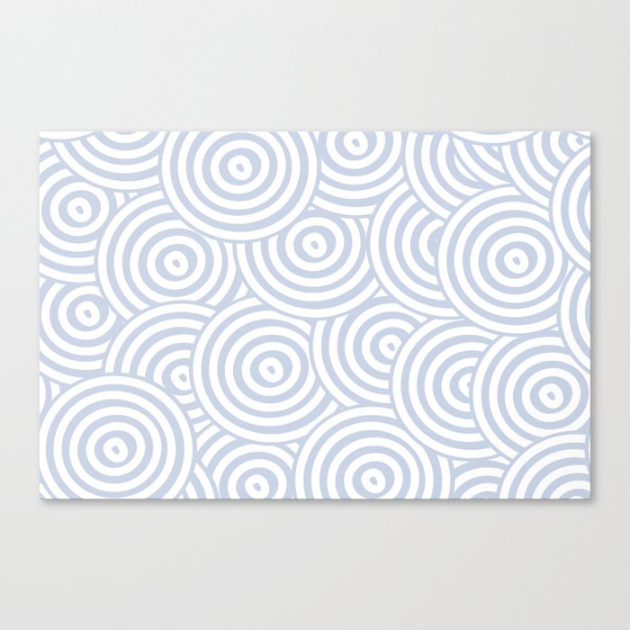 Blue and White Hypnotic Circle Pattern - Diamond Vogel 2022 Popular Colour Surf's Surprise 0593 Canvas Print