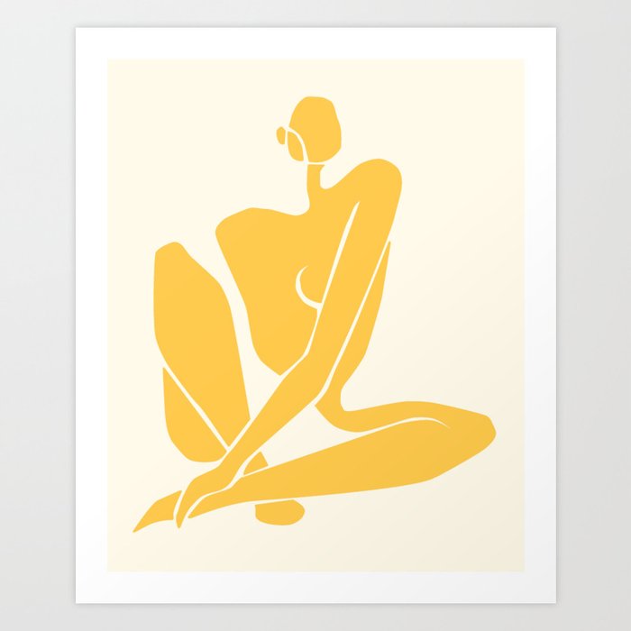 Body in Goldenrod Art Print