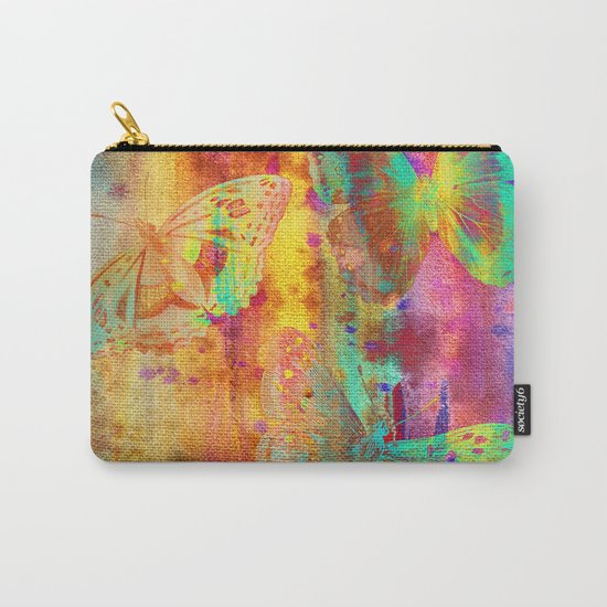 Colorful Butterfles Q Carry-All Pouch
