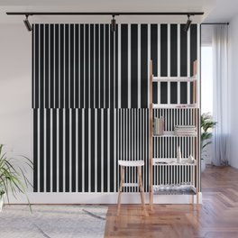 Stripes Pattern and Lines 4 in Monochrome Wall Mural