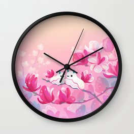 Magnolia sea slug Wall Clock