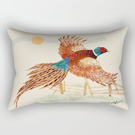 male pheasant Rectangular Pillow