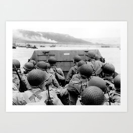 Approaching Omaha Beach - Invasion of Normandy - June 6, 1944 Art Print
