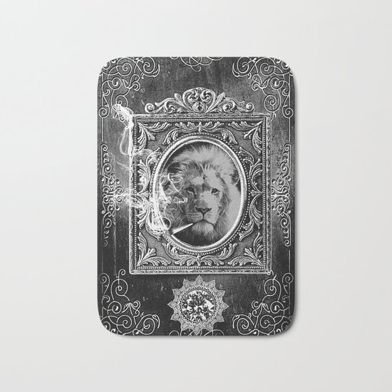 King Smokey black and white Bath Mat