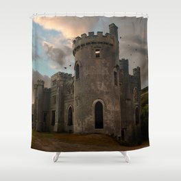 Clifden Castle at the sunset Shower Curtain