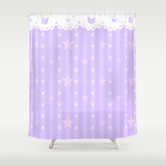 Kawaii Purple Shower Curtain By Harushadows Society6