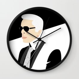 Karl Lagerfeld Wall Clock | Drawing, Vector, Karllagerfeld, Lagerfeld, Illustration, Popart, Digital 