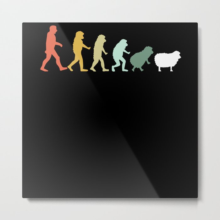 Funny Conspiracy Sheeps Are People Human Novelty Metal Print