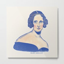 Mary Shelley Metal Print | Shelley, Scary, Mary, History, Novel, Frankenstein, Fiction, Scifi, Drawing, Digital 