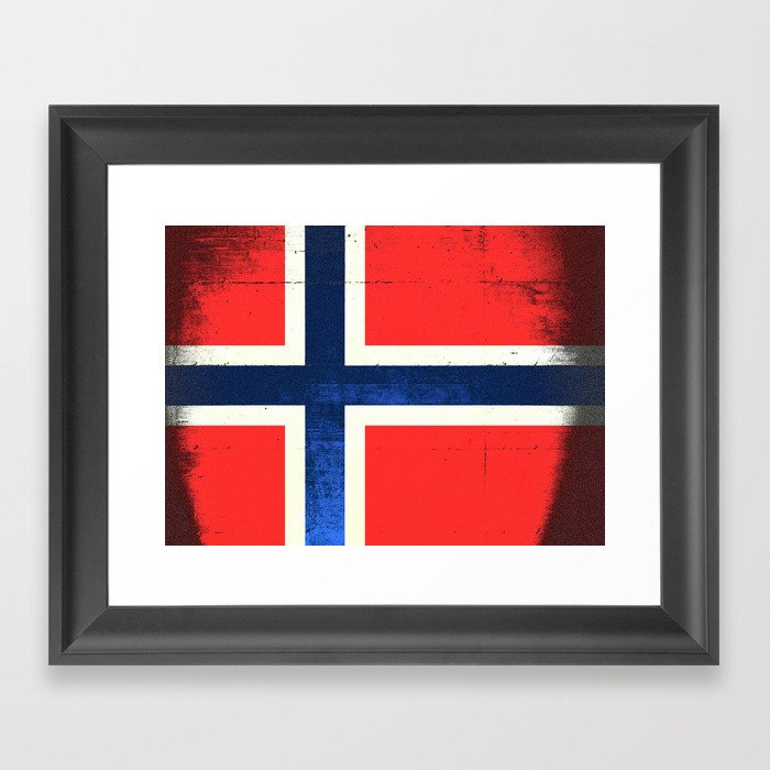 Norwegian flag Framed Art Print