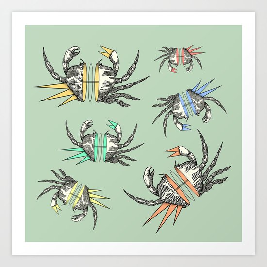 grab my crabs Art Print