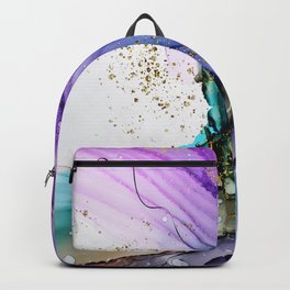 Pretty Purple & Gold Design Backpack
