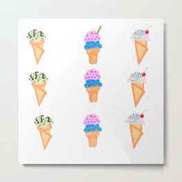 Ice Cream for 3! Metal Print