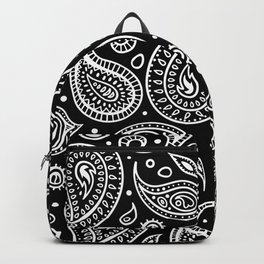 Black Paisley Vibe Backpack | Hype, Black And White, Trends, Hypepattern, Paisleypattern, Bandana, Blackpaisley, Paisley, Blackbandana, Coolpattern 