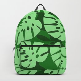 Gorgeous Green Contemporary Palm Leaves Pattern Backpack