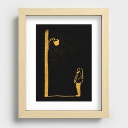 When the weather is fine quote - Street lamp at night - Park Min-young Recessed Framed Print