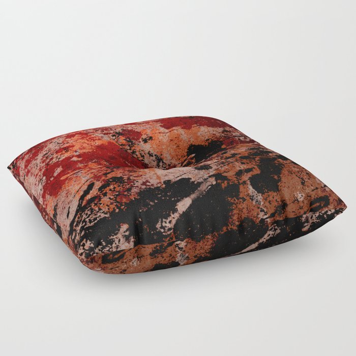 Rustic II - Abstract, metallic artwork Floor Pillow