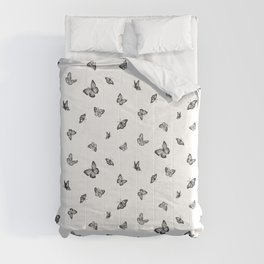 Black and White Butterflies Comforter