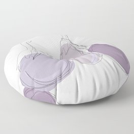 Three wise eggplants Floor Pillow