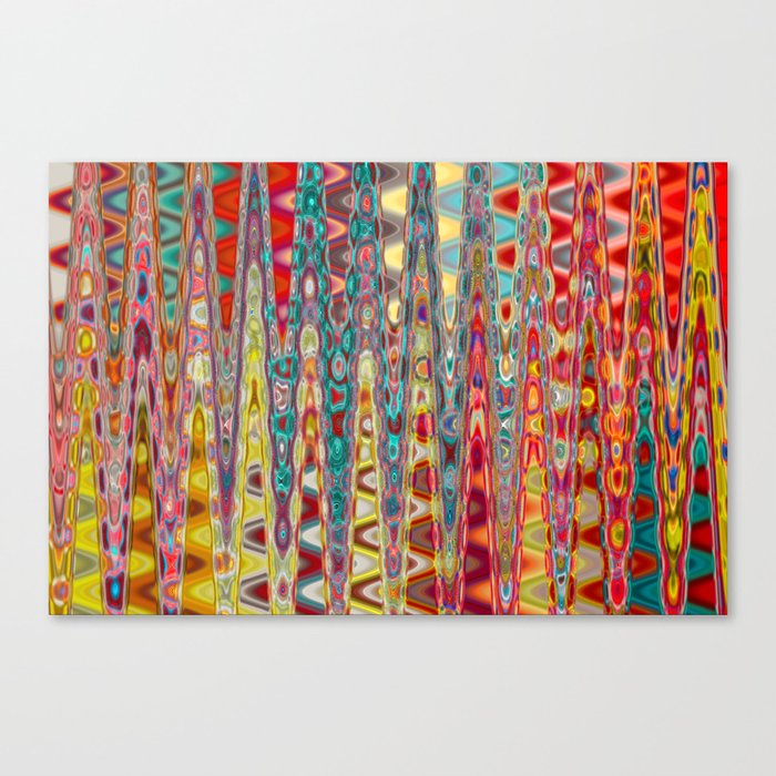 Psychedelic Zigzag Pattern Canvas Print
