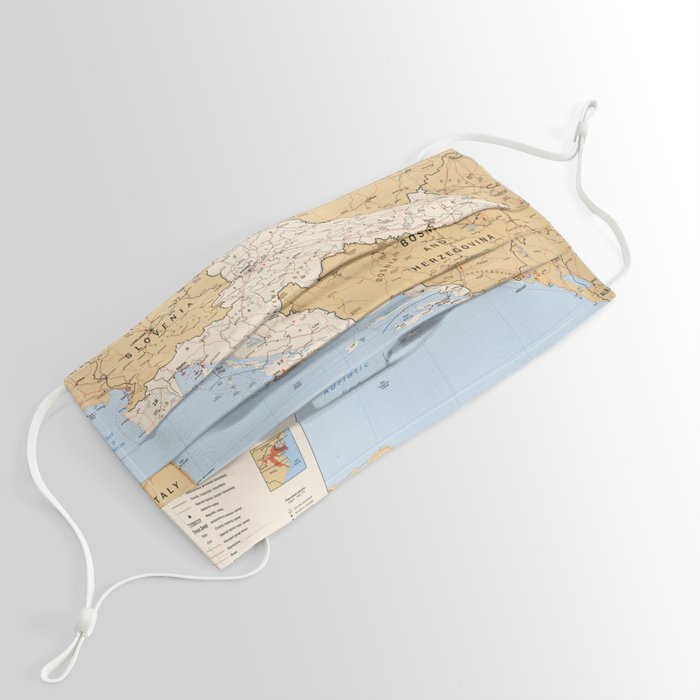 Map of Croatia (1995) Face Mask by The Arts Society6