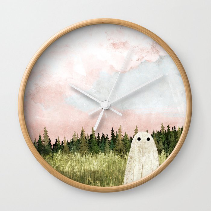 Cotton candy skies Wall Clock