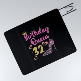 32nd birthday queen 32 years thirty-two Picnic Blanket