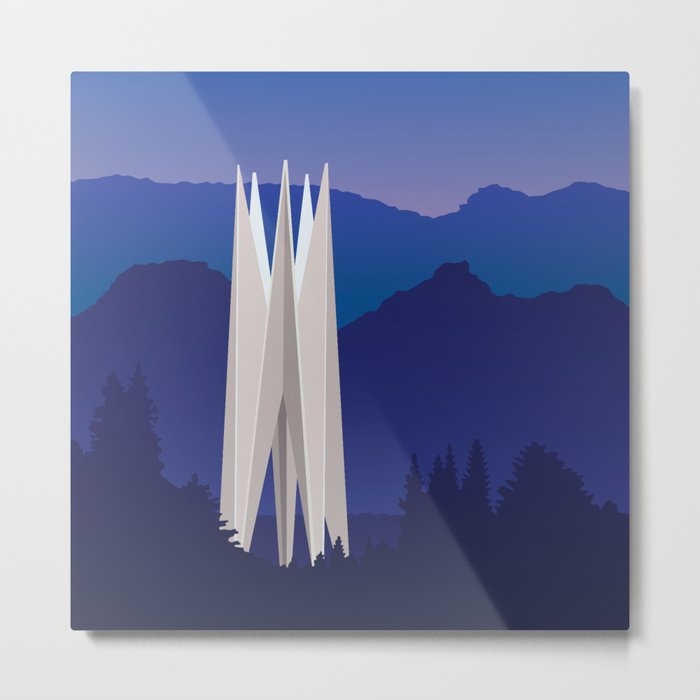 Soviet Modernism: Memorial for the 50th anniversary of Soviet Armenia in Dilijan Metal Print