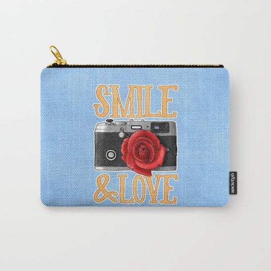 Smile and Love Carry-All Pouch