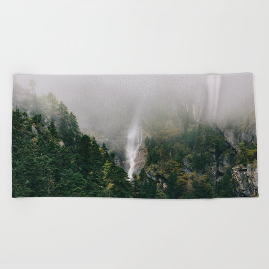 Misty Mountain Morning Beach Towel
